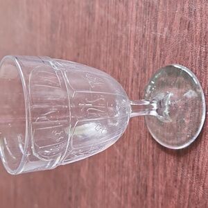 Vintage PressedClear Glass Goblet